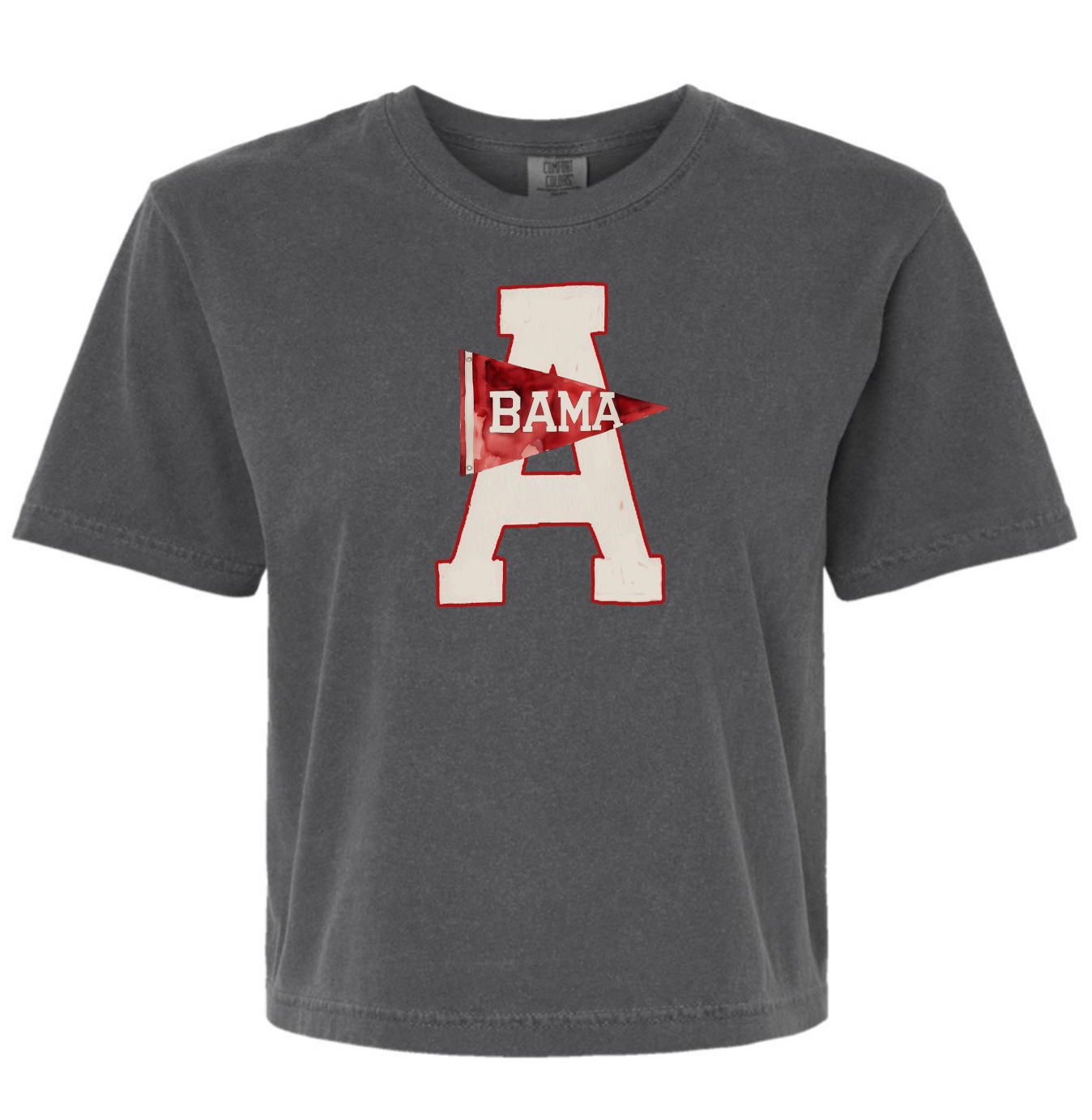 Bama Pennant - Comfort Colors Boxy Crop Tee