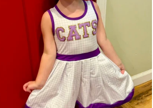 Purple Gingham School Spirit Dress