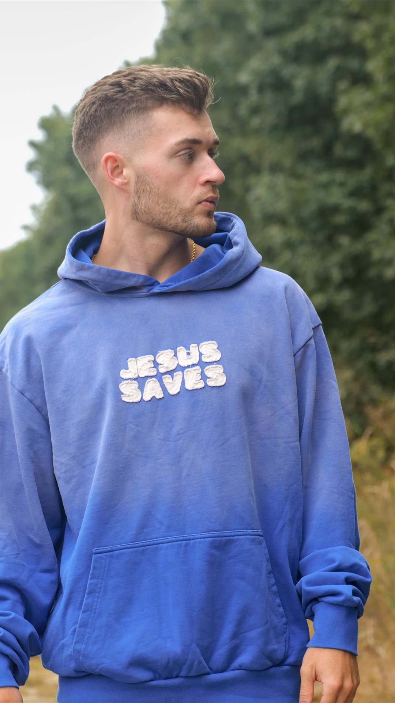 Jesus Saves Heavy Cut & Sew Hoodie