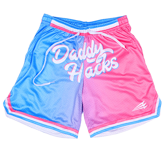 Daddy Hacks Cotton Candy Lifestyle Baseball Mesh Shorts