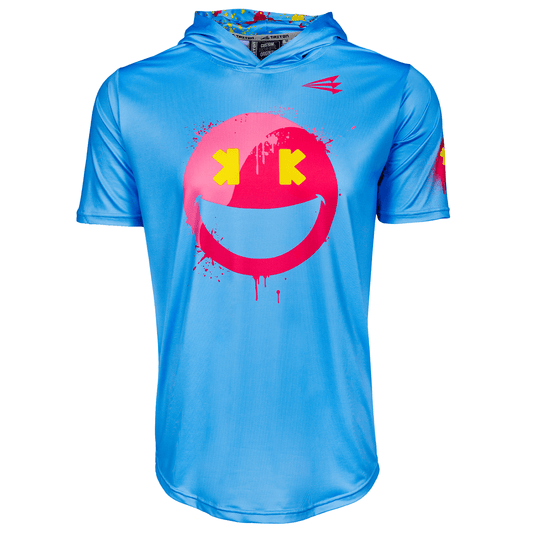 Smiley K Paint Splatter HyperMAX Short Sleeve Baseball Hoodie