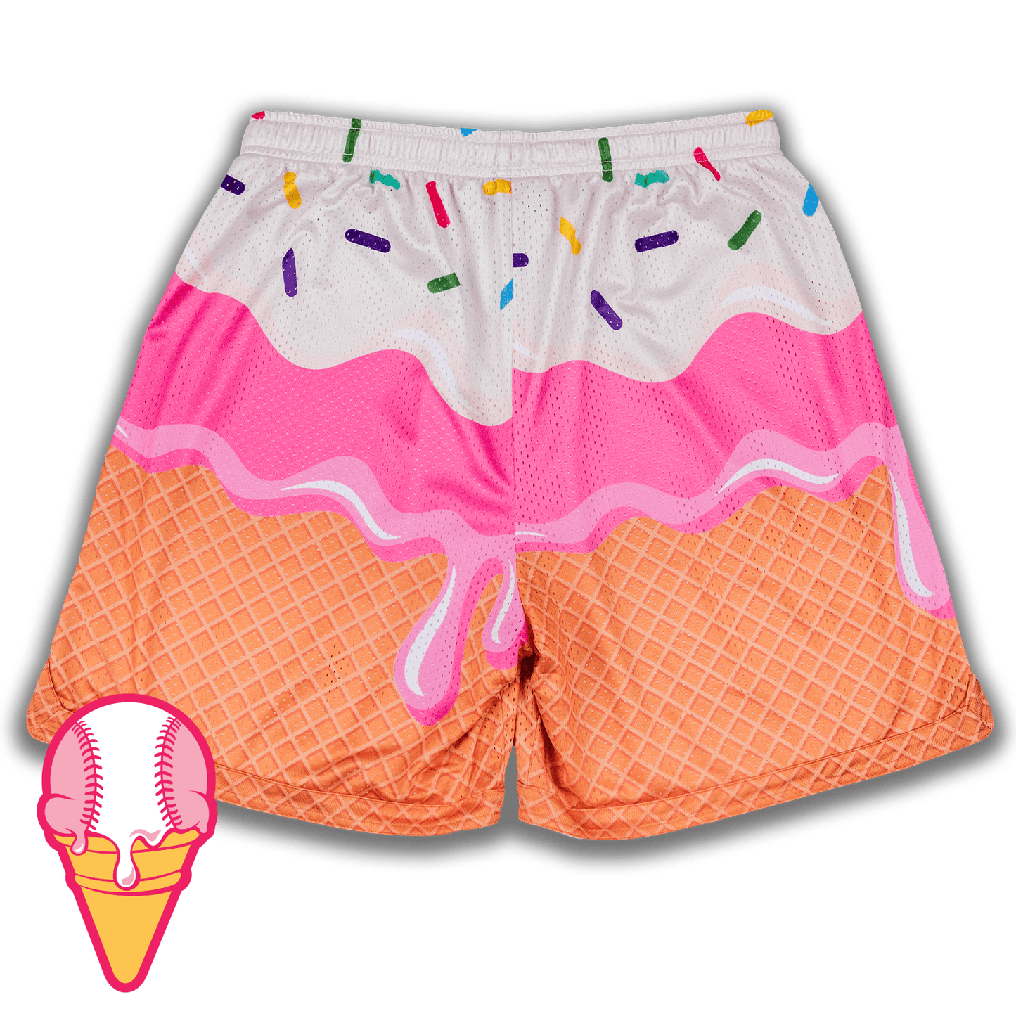 Cream City Ice Cream Mesh Lifestyle Baseball Shorts