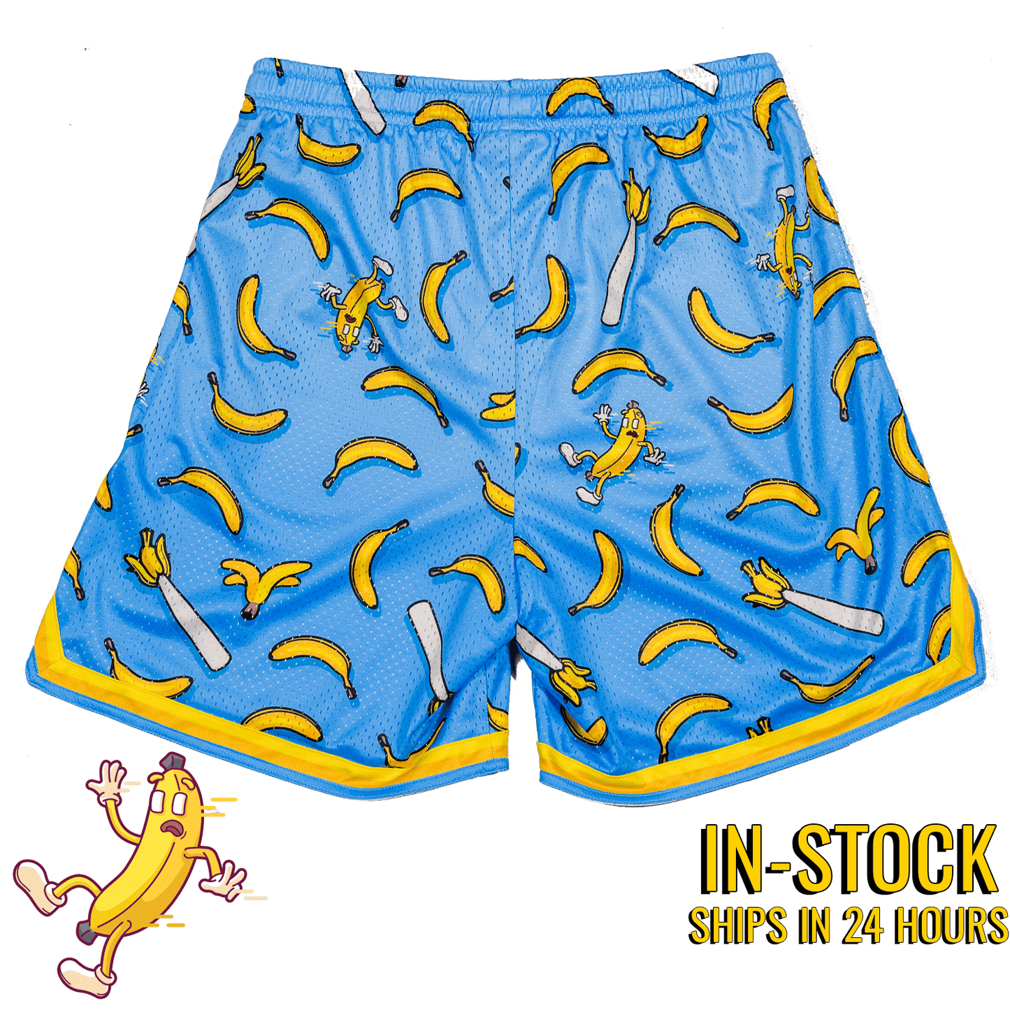 Nukes 'N Naners Bananas Mesh Lifestyle Baseball Shorts