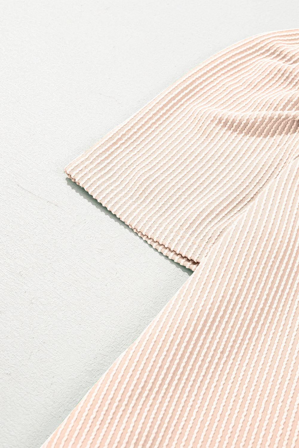 Blossom Corded Crew Neck Puff Sleeve Mini Dress