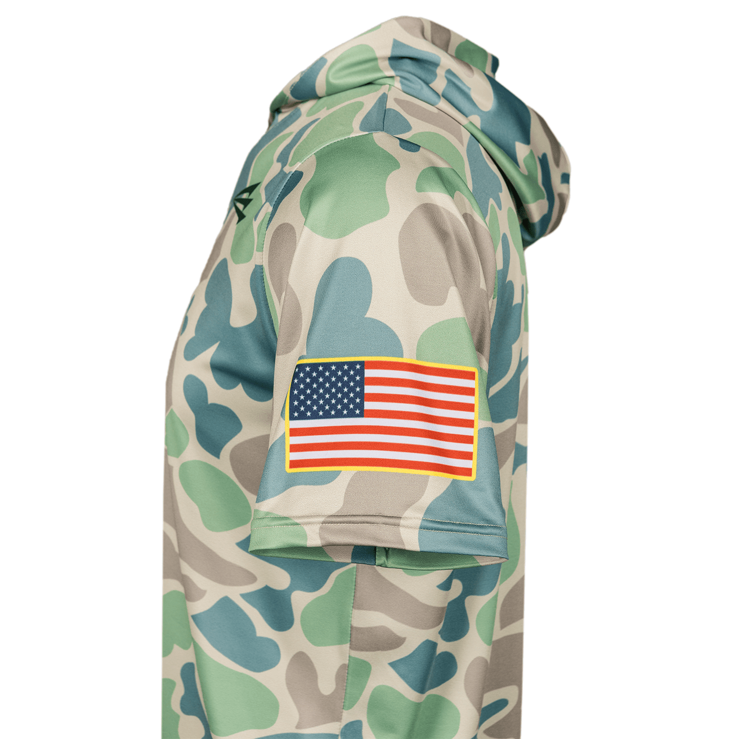 Seamhead Hunting Club HyperMAX Short Sleeve Camo Baseball Hoodie