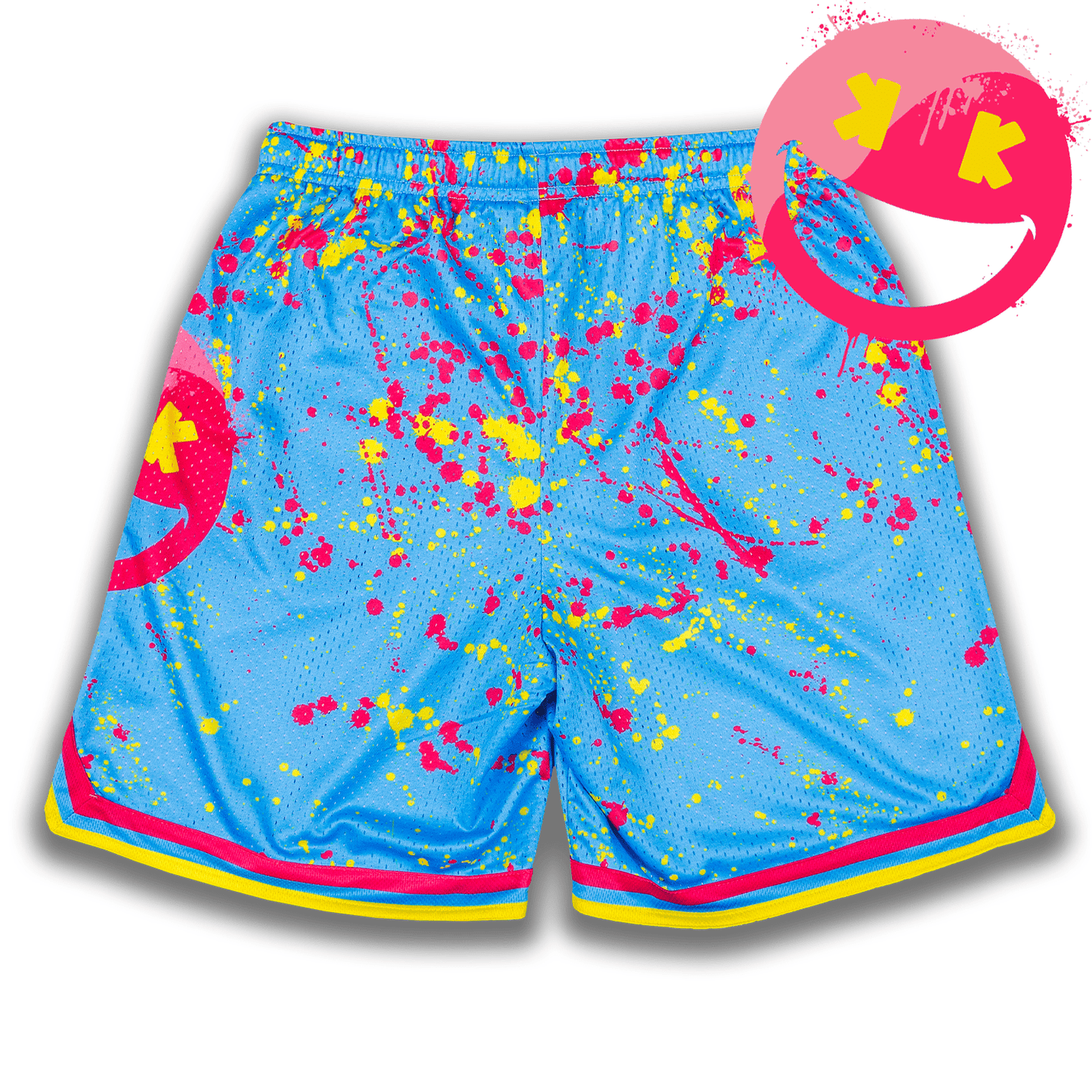 Smiley K Paint Splatter Mesh Lifestyle Baseball Shorts