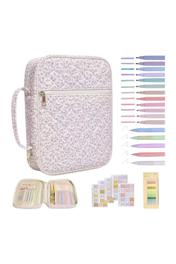 SC - ETA 9/2 - Naomi Pink Floral Print Bible Cover