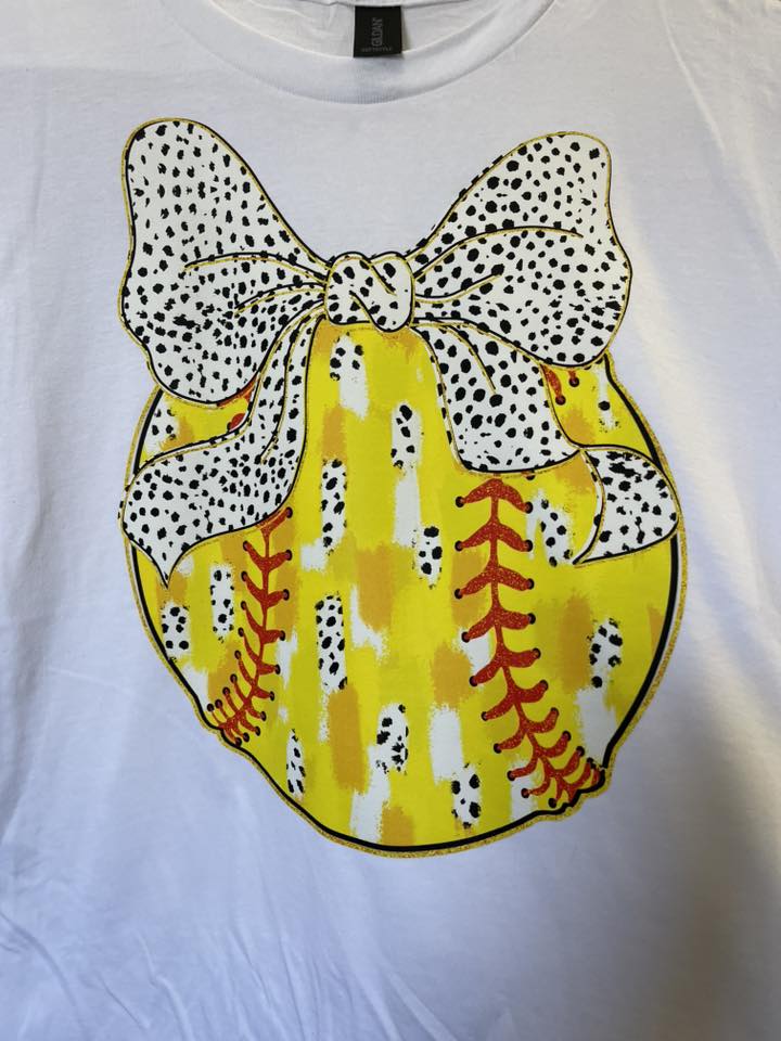 Softball Bow Tee