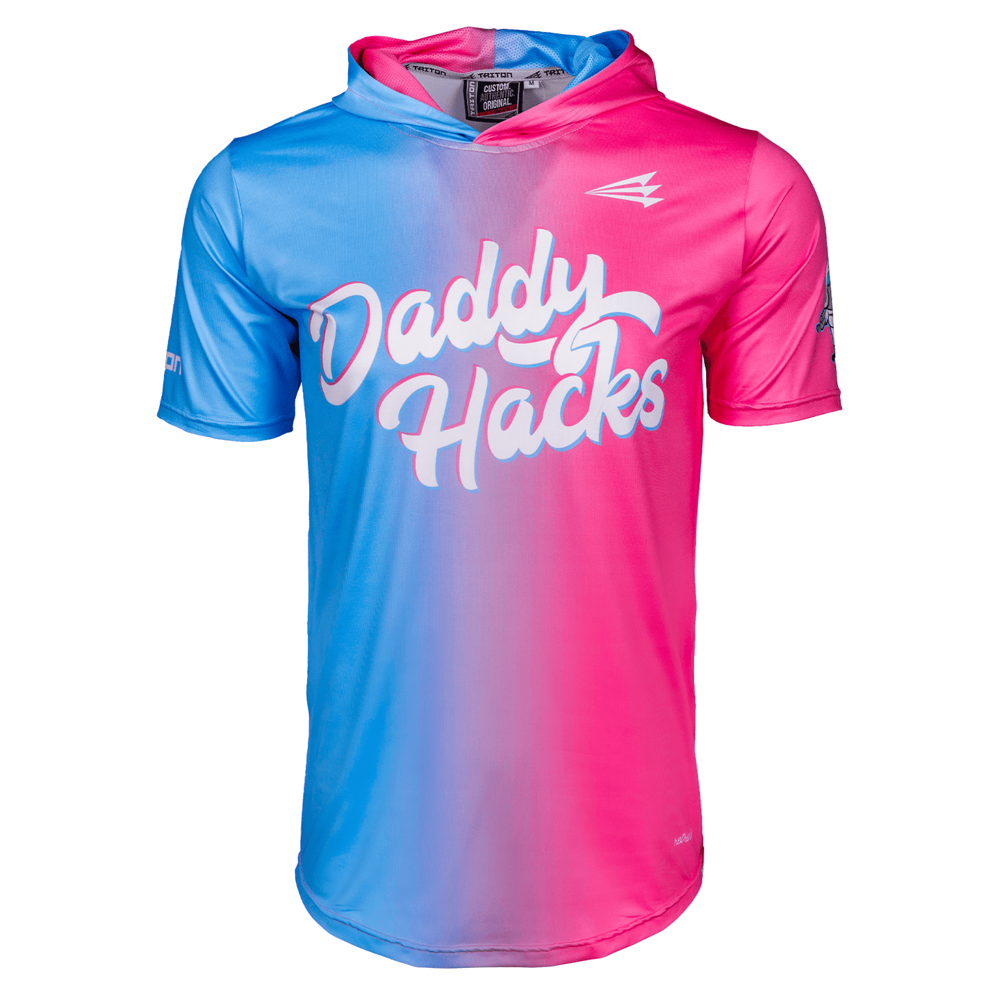 Daddy Hacks Baseball HyperMAX Short Sleeve Cotton Candy Hoodie