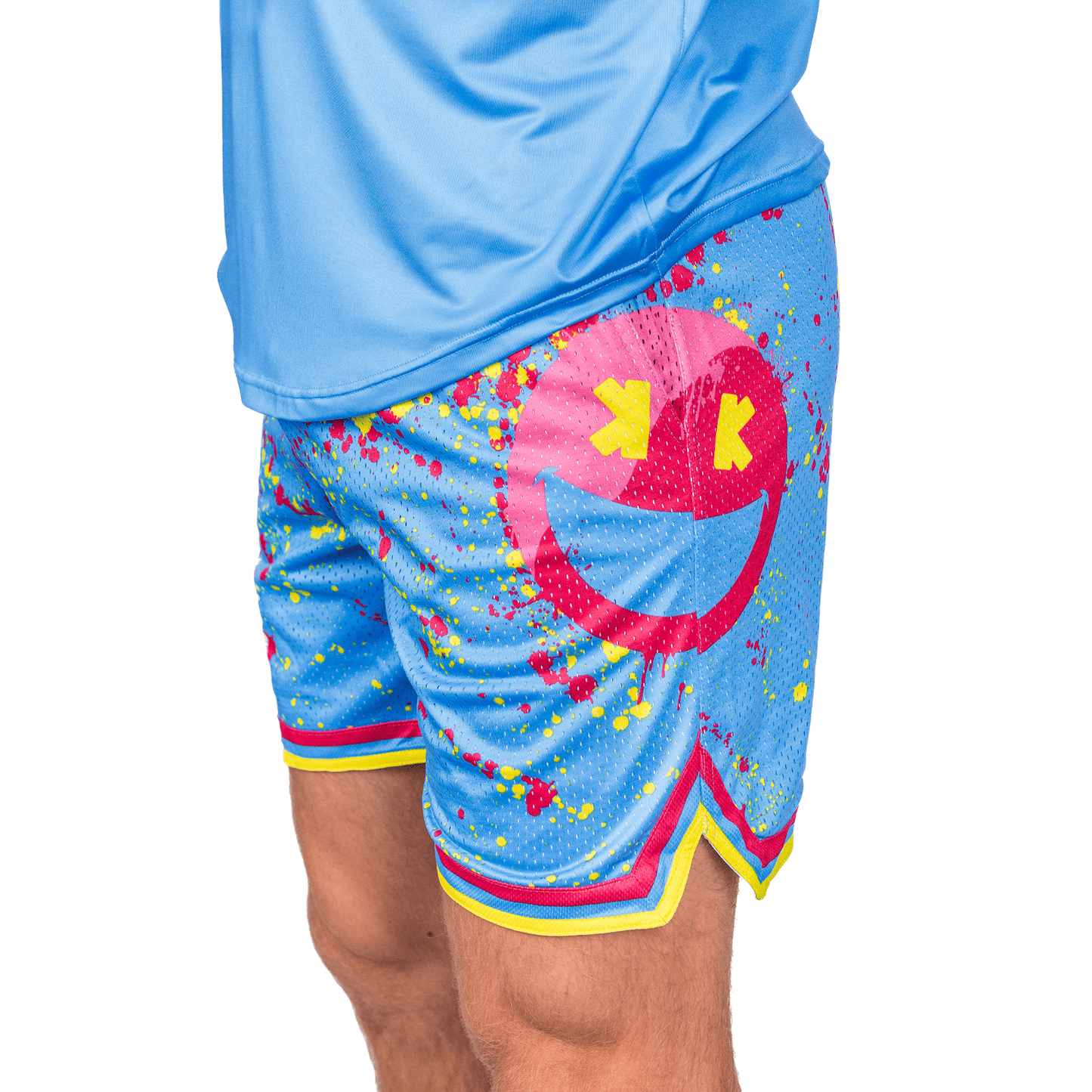 Smiley K Paint Splatter Mesh Lifestyle Baseball Shorts