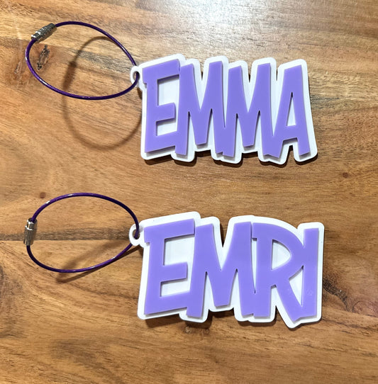 Personalized Layered Name Keychain