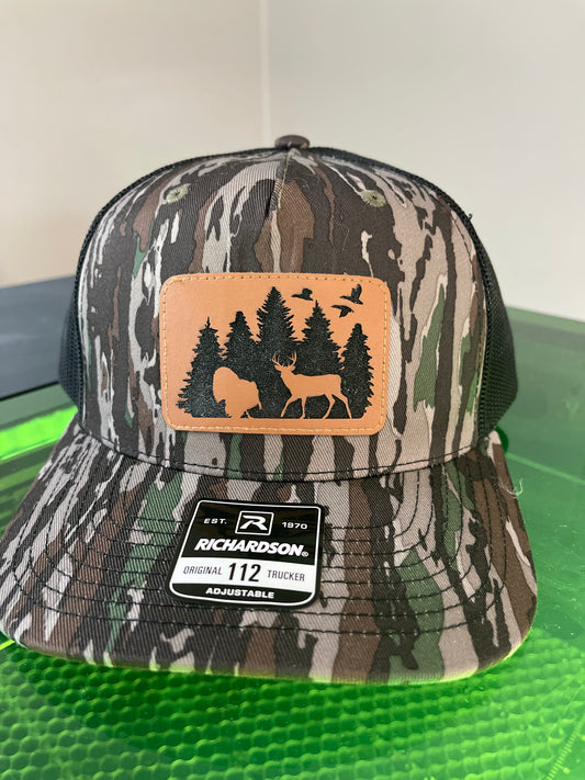 Custom Laser Engraved Richardson 112 Trucker Hat - Camo