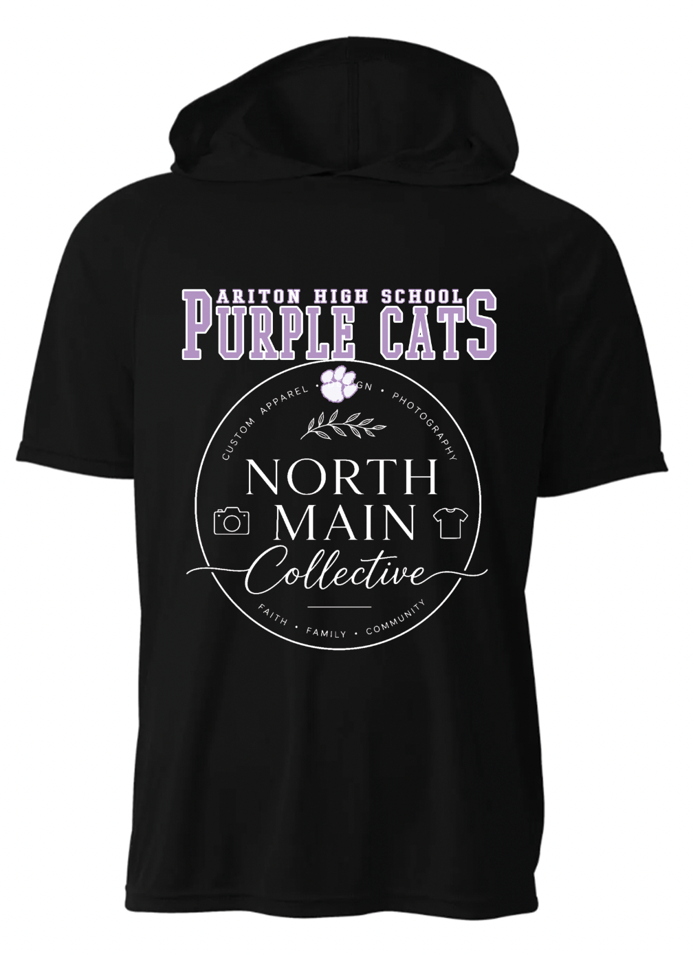 School Spirit Performance Hooded Tee - Youth & Adult