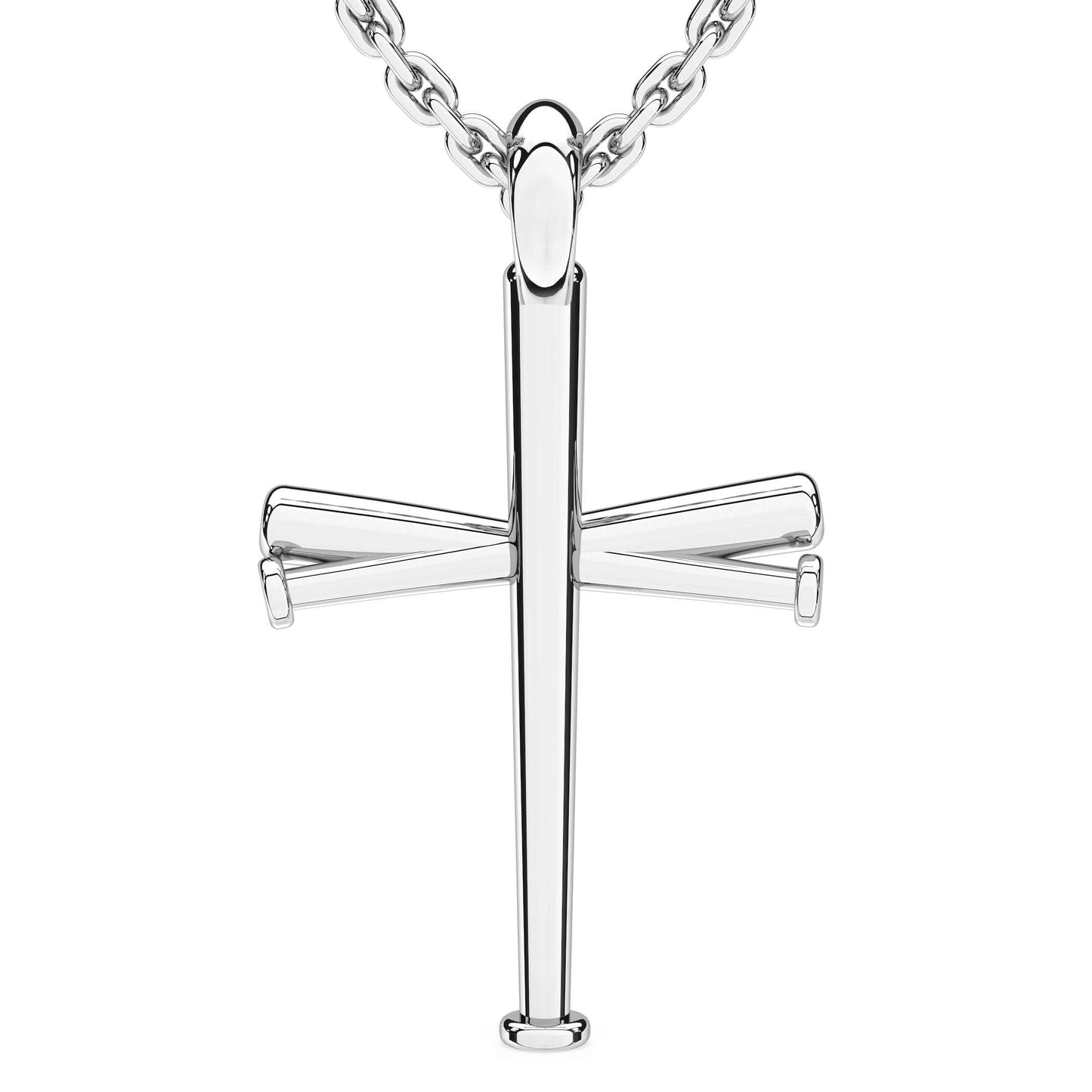 Original Baseball Bat Cross Necklace | Stainless Steel