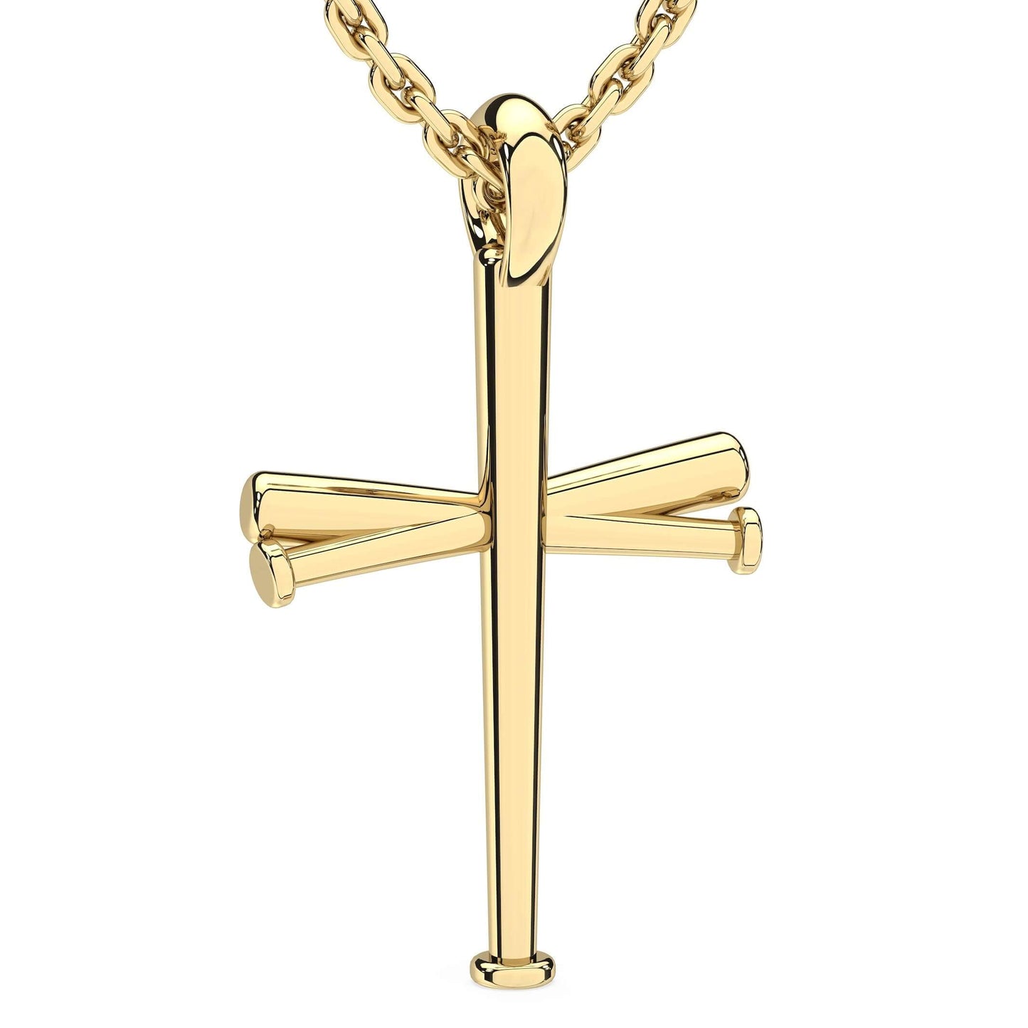 Original Baseball Bat Cross Necklace | Stainless Steel