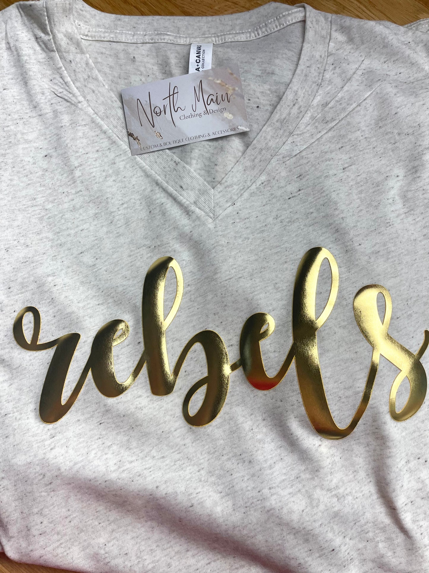 Rebels Script Adult Puff Short-sleeve T-Shirt