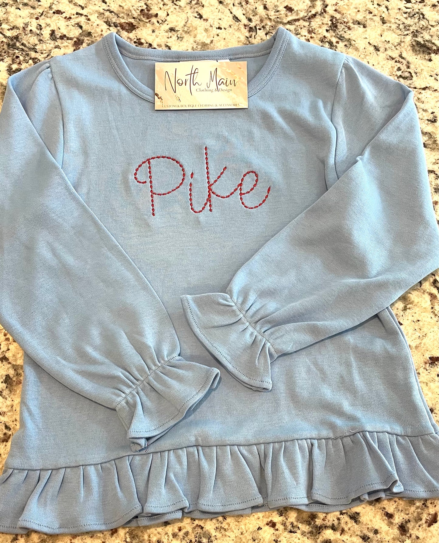 Embroidered Ruffle Sleeve