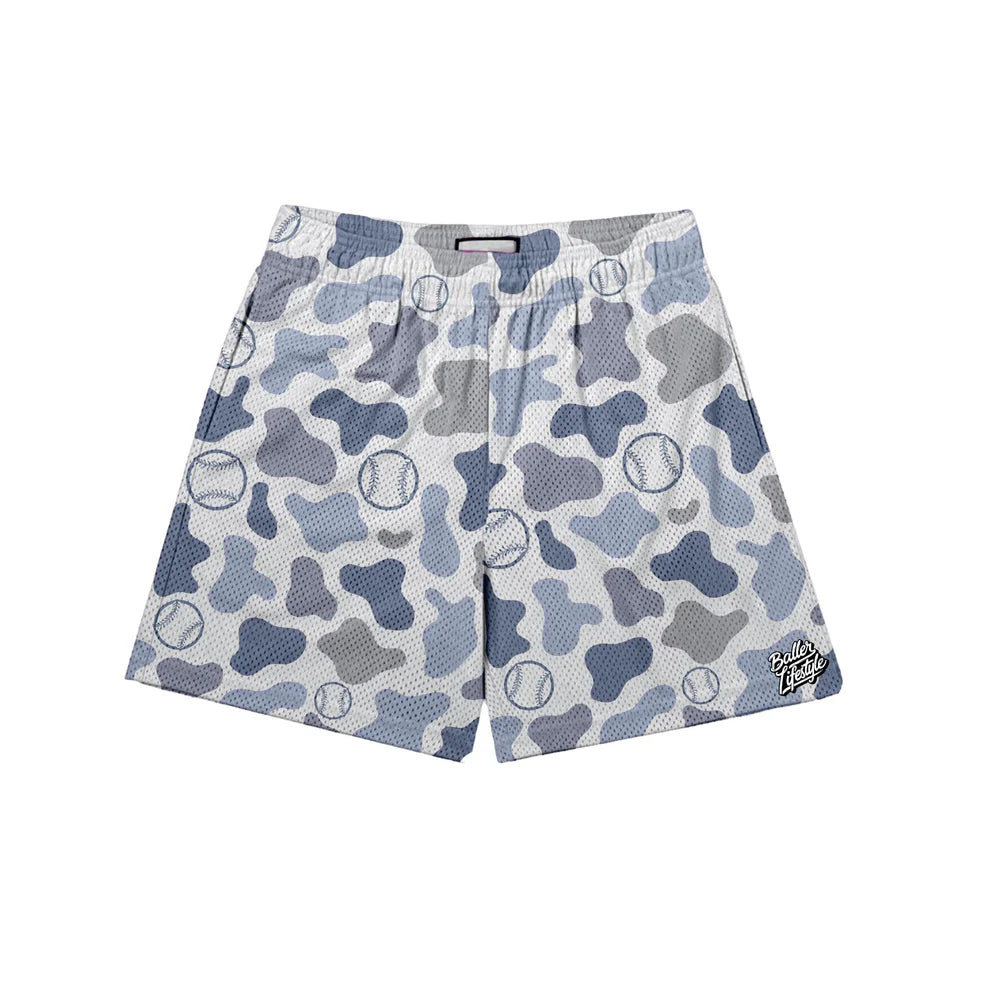Camo Baseball Shorts (camo or blue camo) - Youth