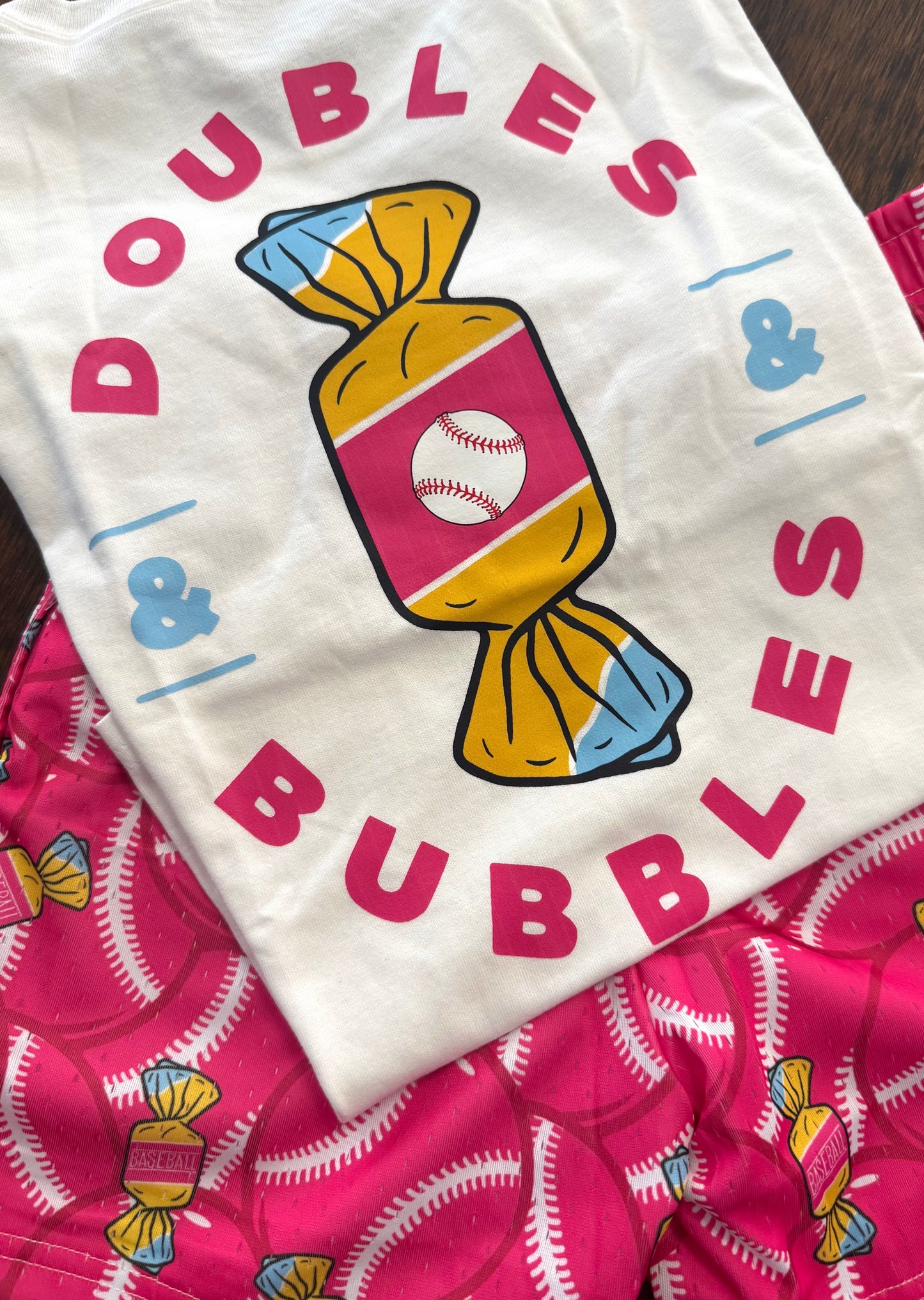 Doubles & Bubbles Baseball - Youth tshirt
