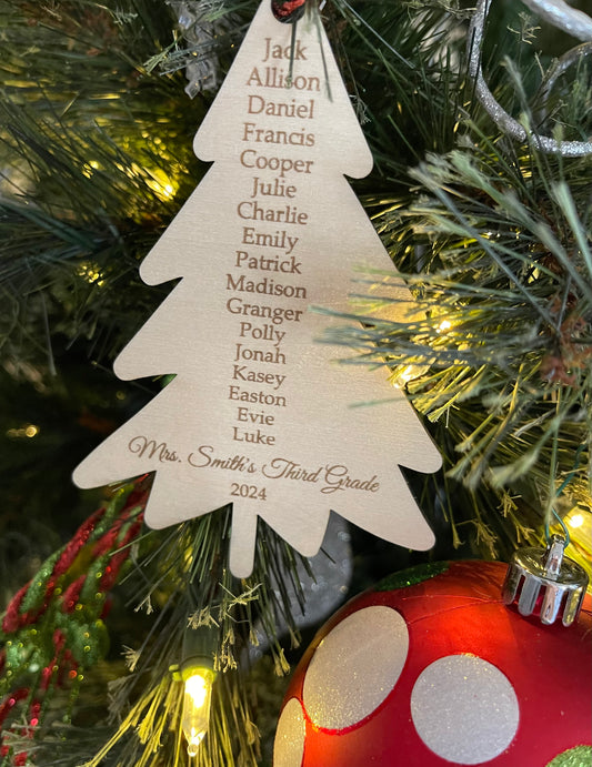 Custom Class Christmas Ornament