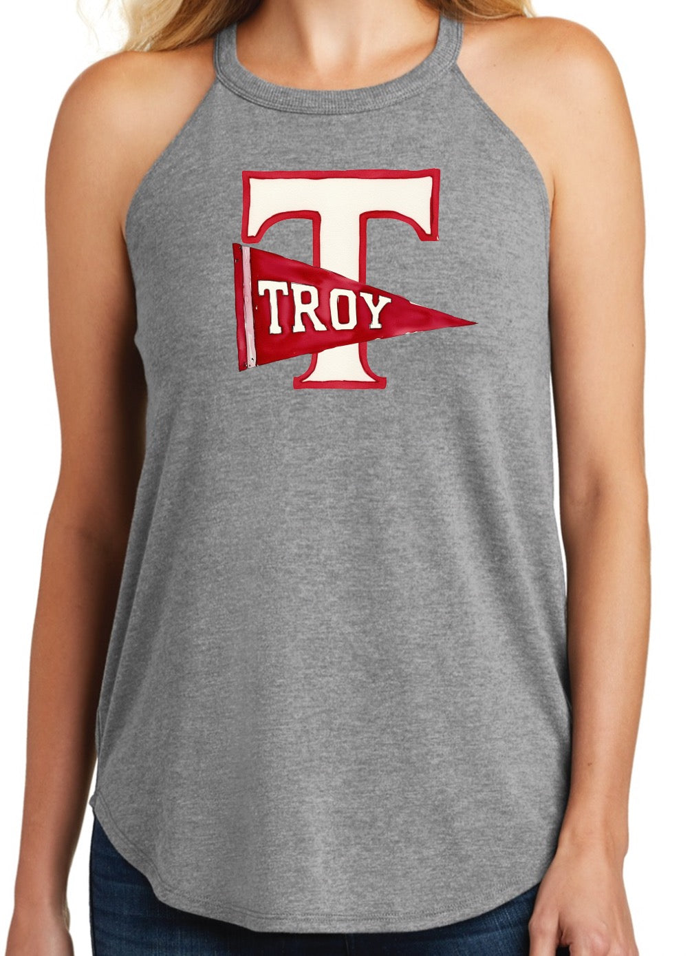 Troy Pennant Design - district made women's perfect tri-rocker tank (gray frost) - dt137l