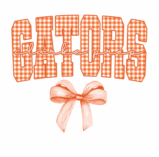 Clarke Prep Gators Coquette Bow Tshirt 🎀 Youth & Adult Sizes