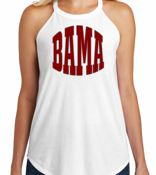 Bama circle design - district made women's perfect tri-rocker tank - dt137l