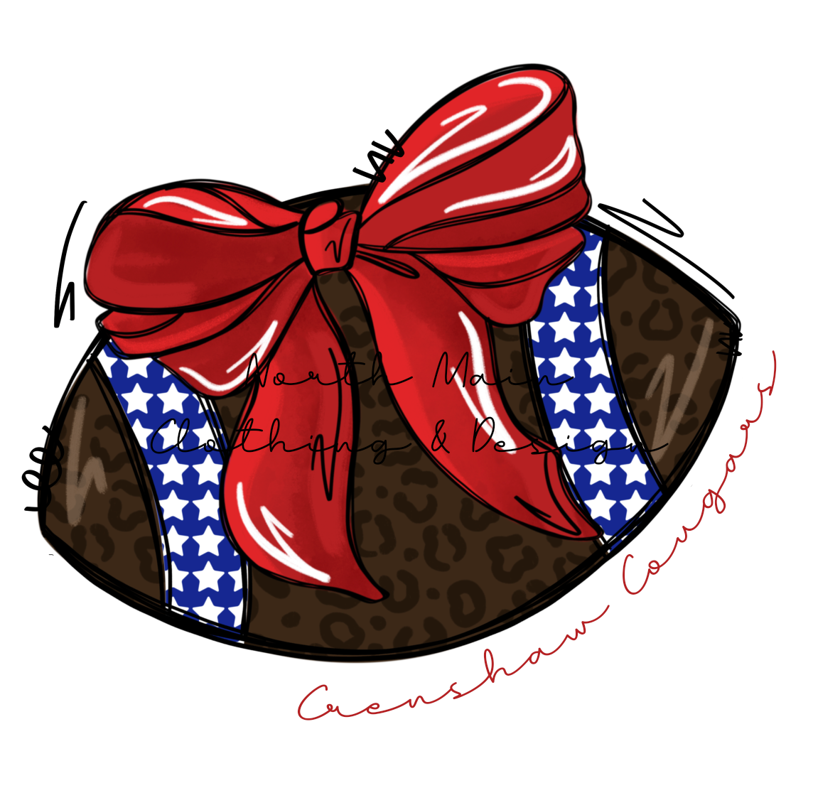 🎀 🏈 Football Bow Mascot - Adult