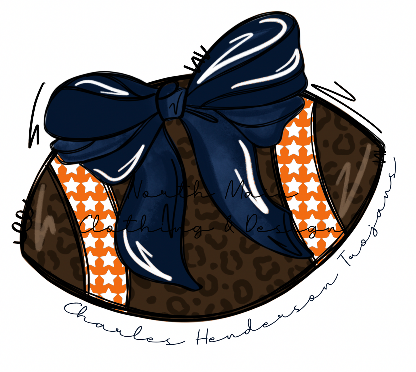 🎀 🏈 Football Bow Mascot - Adult
