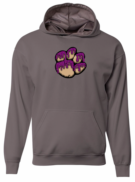 Paw Print Drip A4 Fleece Hoodie (Youth & Adult)