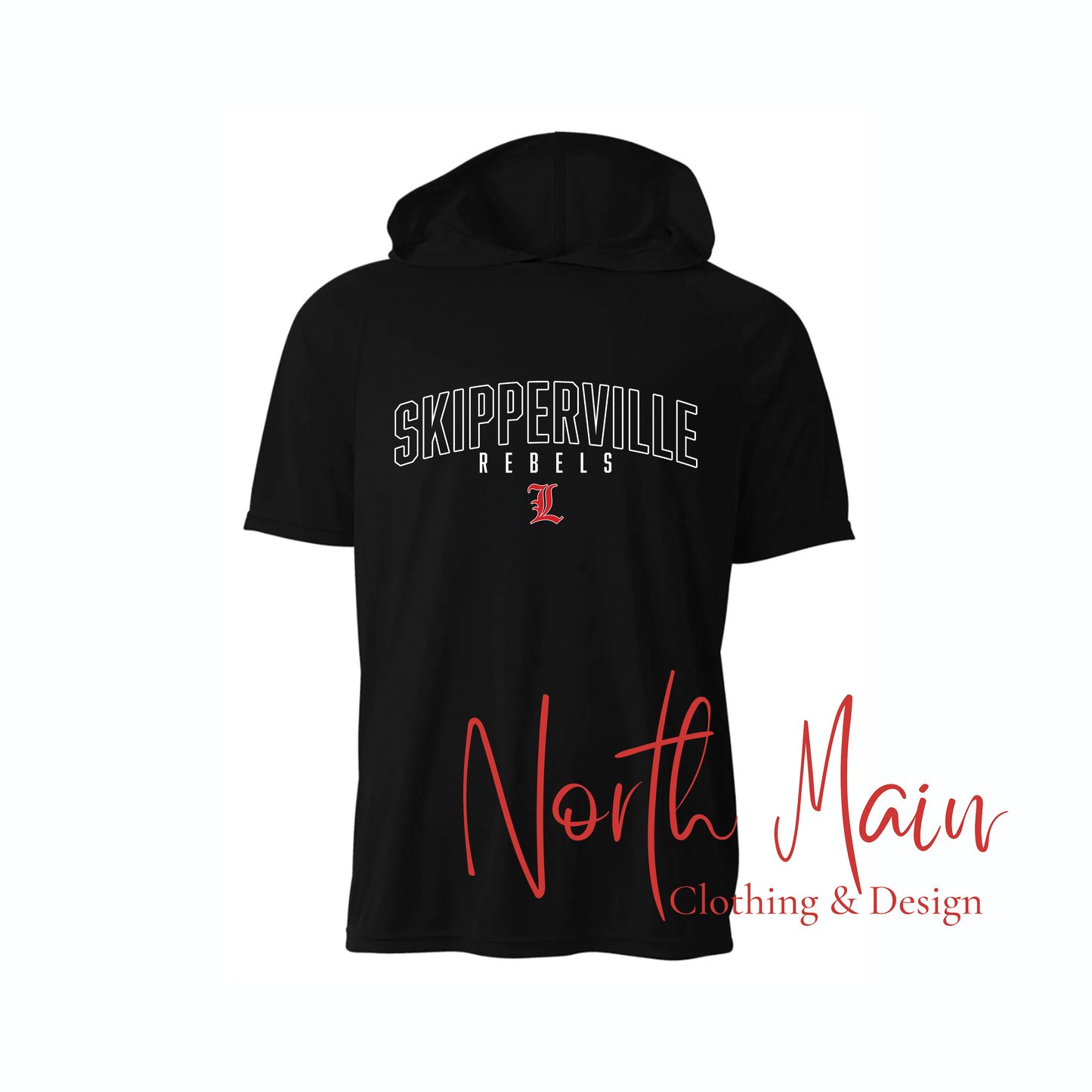 Your Team Curve Design with Logo - Short or Long Sleeve A4 Hoodie