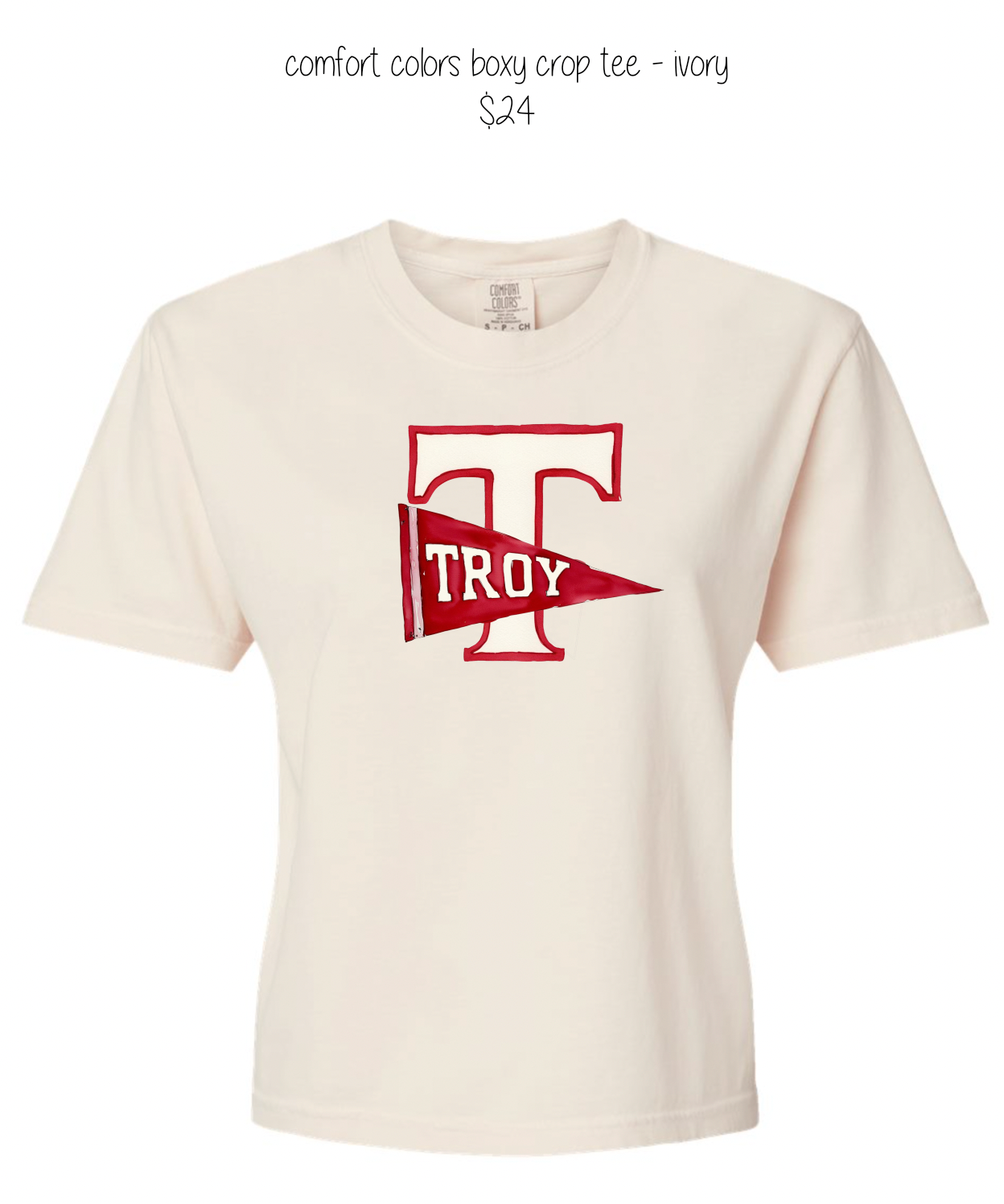 Troy Pennant - Comfort Colors Boxy Crop Tee