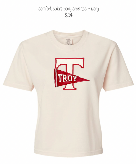 Troy Pennant - Comfort Colors Boxy Crop Tee
