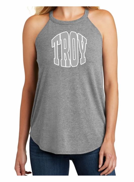 Troy Block - district made women's perfect tri-rocker tank (gray frost) - dt137l