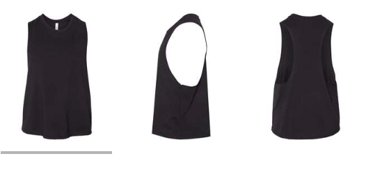 Troy Stack - Bella Canvas Crop Racerback Tank (black) or Gildan Softstyle Tshirt
