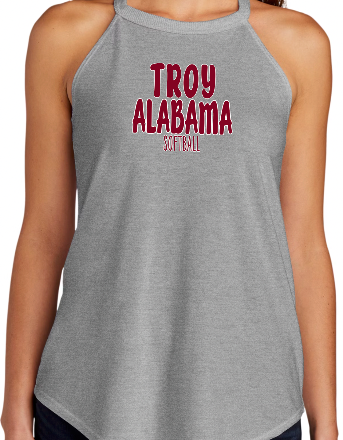 Troy Alabama Softball - district made women's perfect tri-rocker tank - dt137l