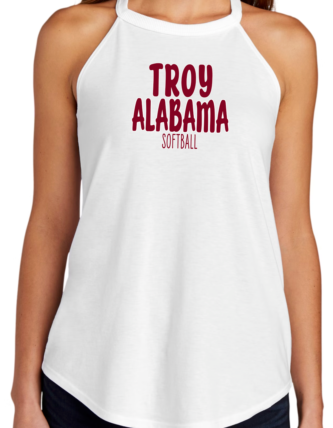 Troy Alabama Softball - district made women's perfect tri-rocker tank - dt137l