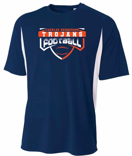 School & Mascot Football - A4 Short Sleeve Color Block