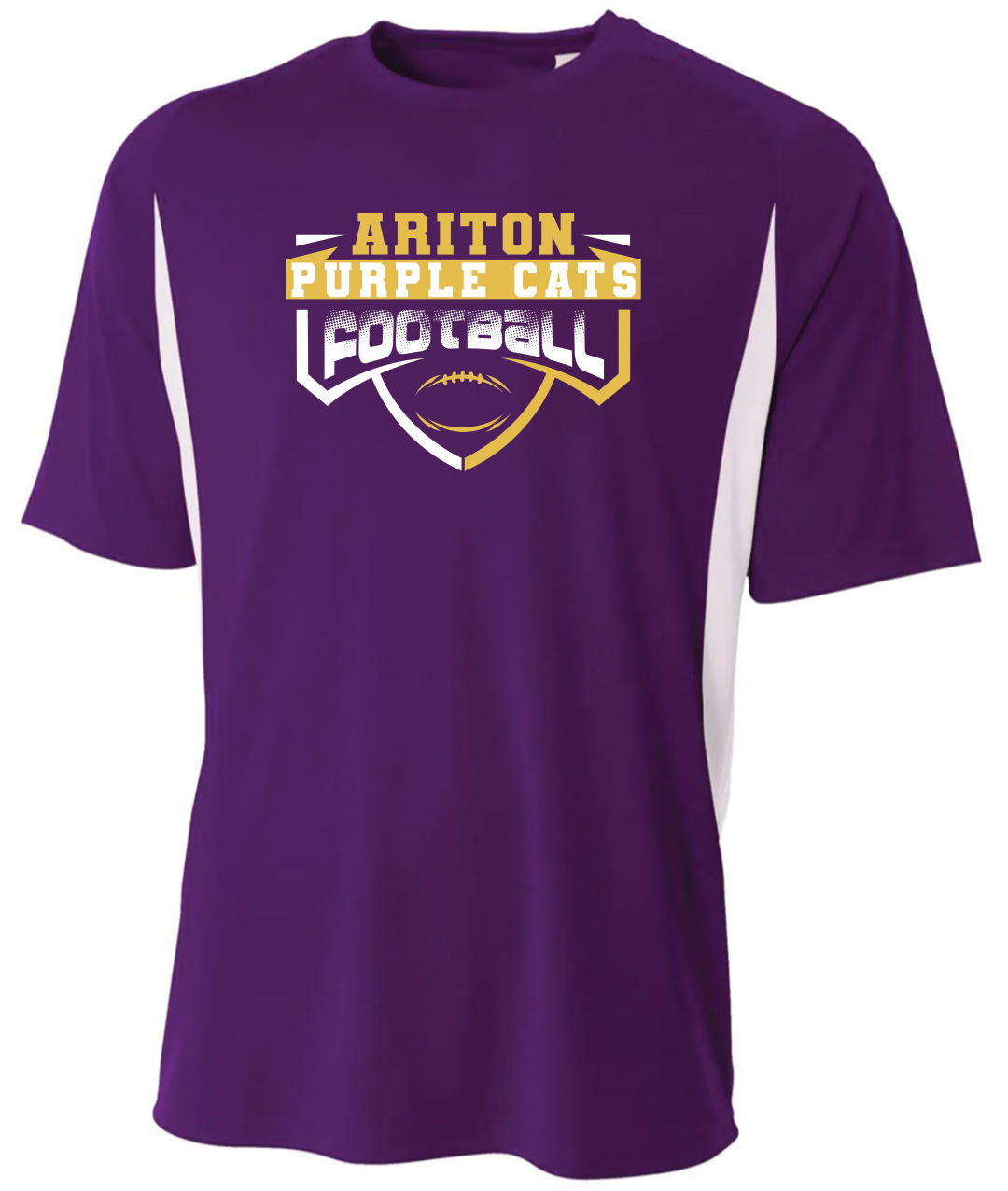 School & Mascot Football - A4 Short Sleeve Color Block