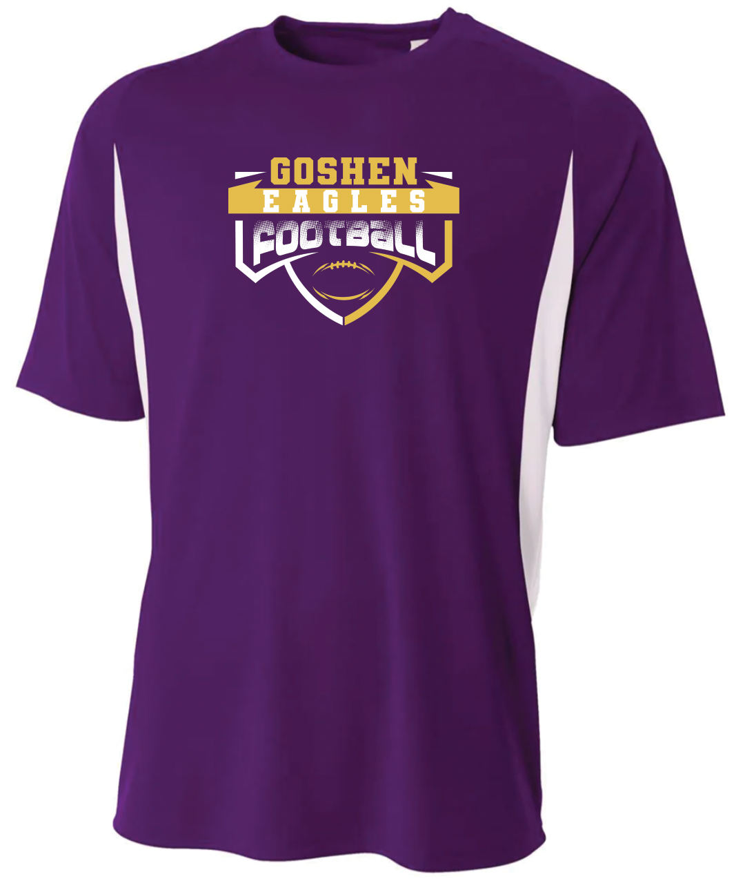 School & Mascot Football - A4 Short Sleeve Color Block
