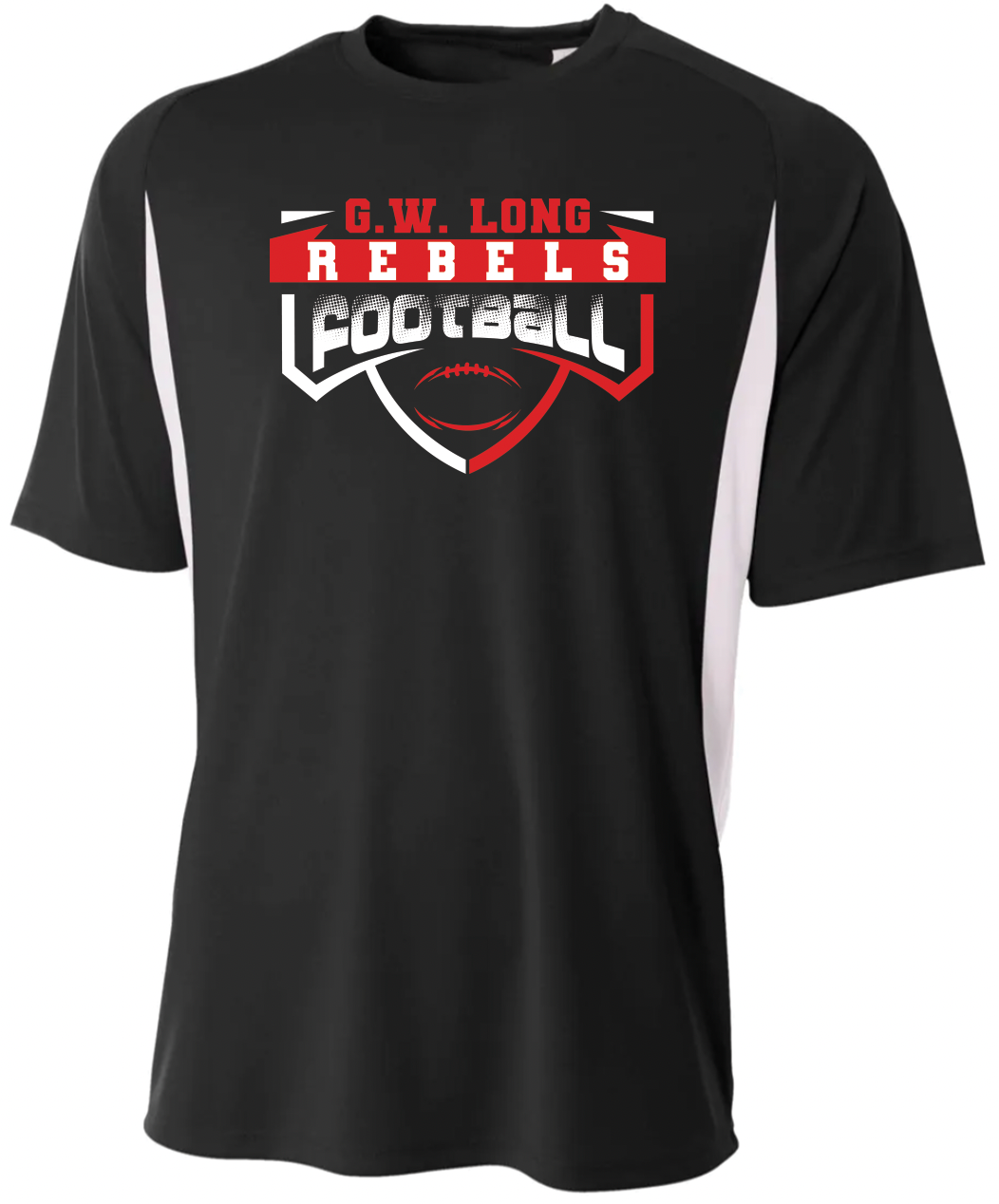 School & Mascot Football - A4 Short Sleeve Color Block