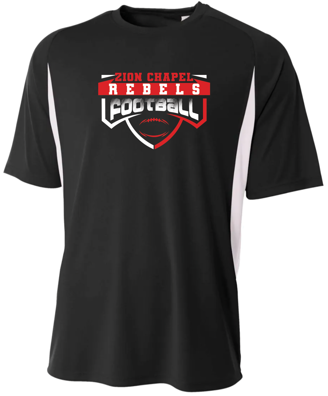 School & Mascot Football - A4 Short Sleeve Color Block