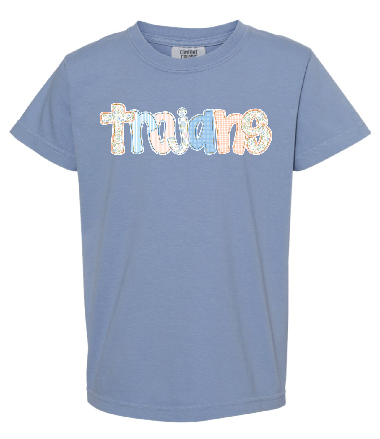 Trojans Floral/Gingham Comfort Color - Youth & Adult