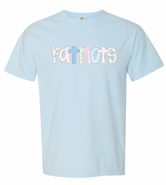 Patriots Floral/Gingham Comfort Color - Youth & Adult