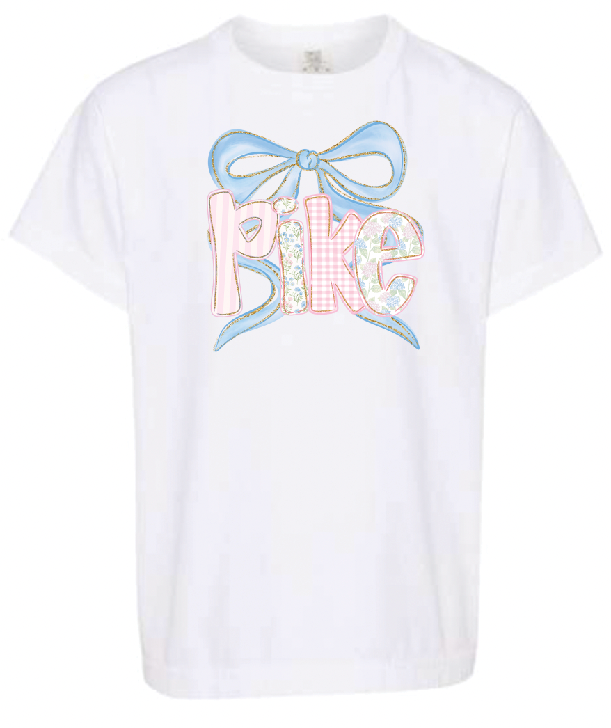 Pike Bow Floral/Gingham Comfort Color - Youth & Adult