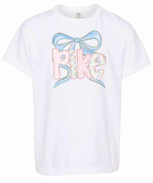 Pike Bow Floral/Gingham Comfort Color - Youth & Adult