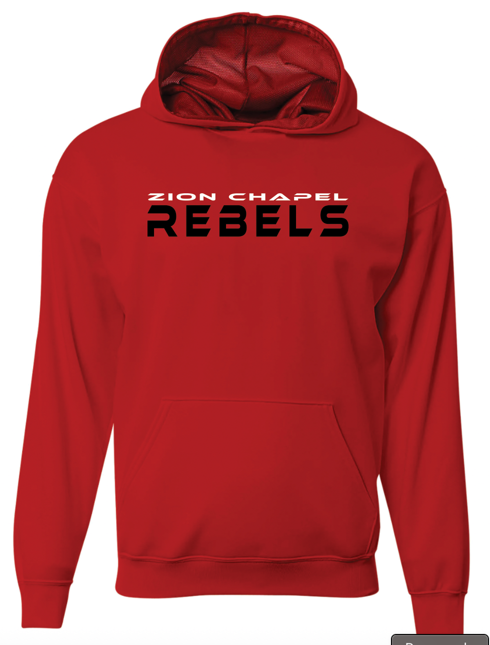 A4 Fleece Hoodie  - School & Mascot