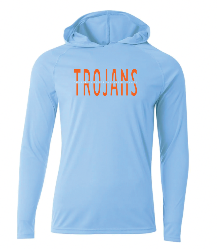 Mascot School Split Long Sleeve Performance Hoodie A4 Youth & Adult