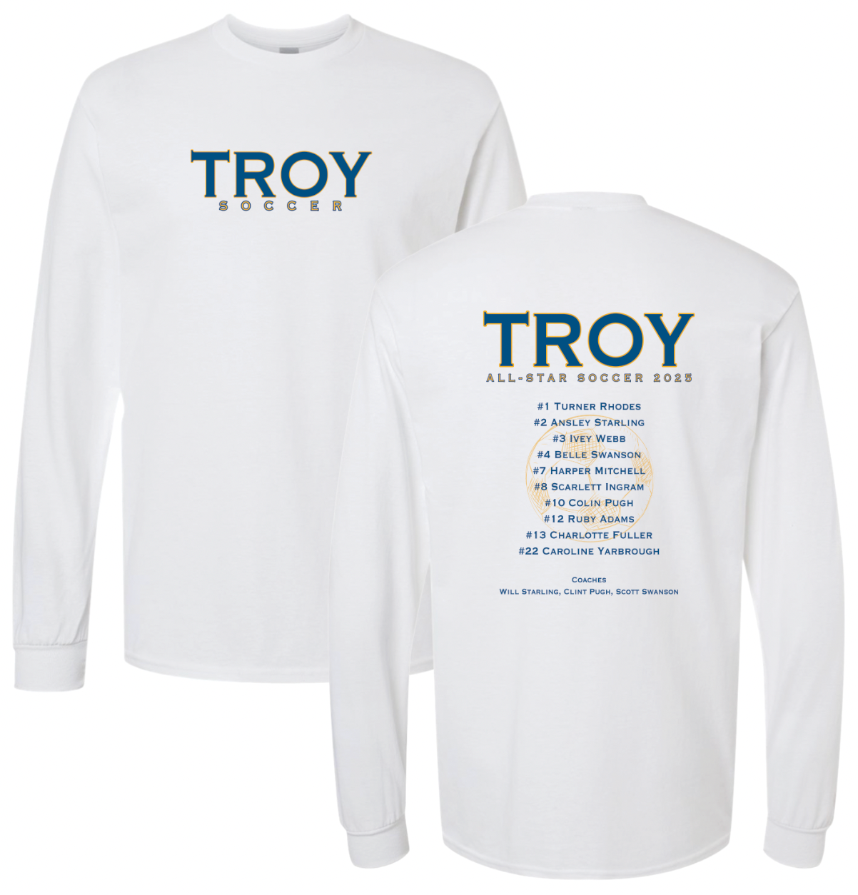 Troy 8U Girls Soccer All-Star Roster Shirt (youth & adult)