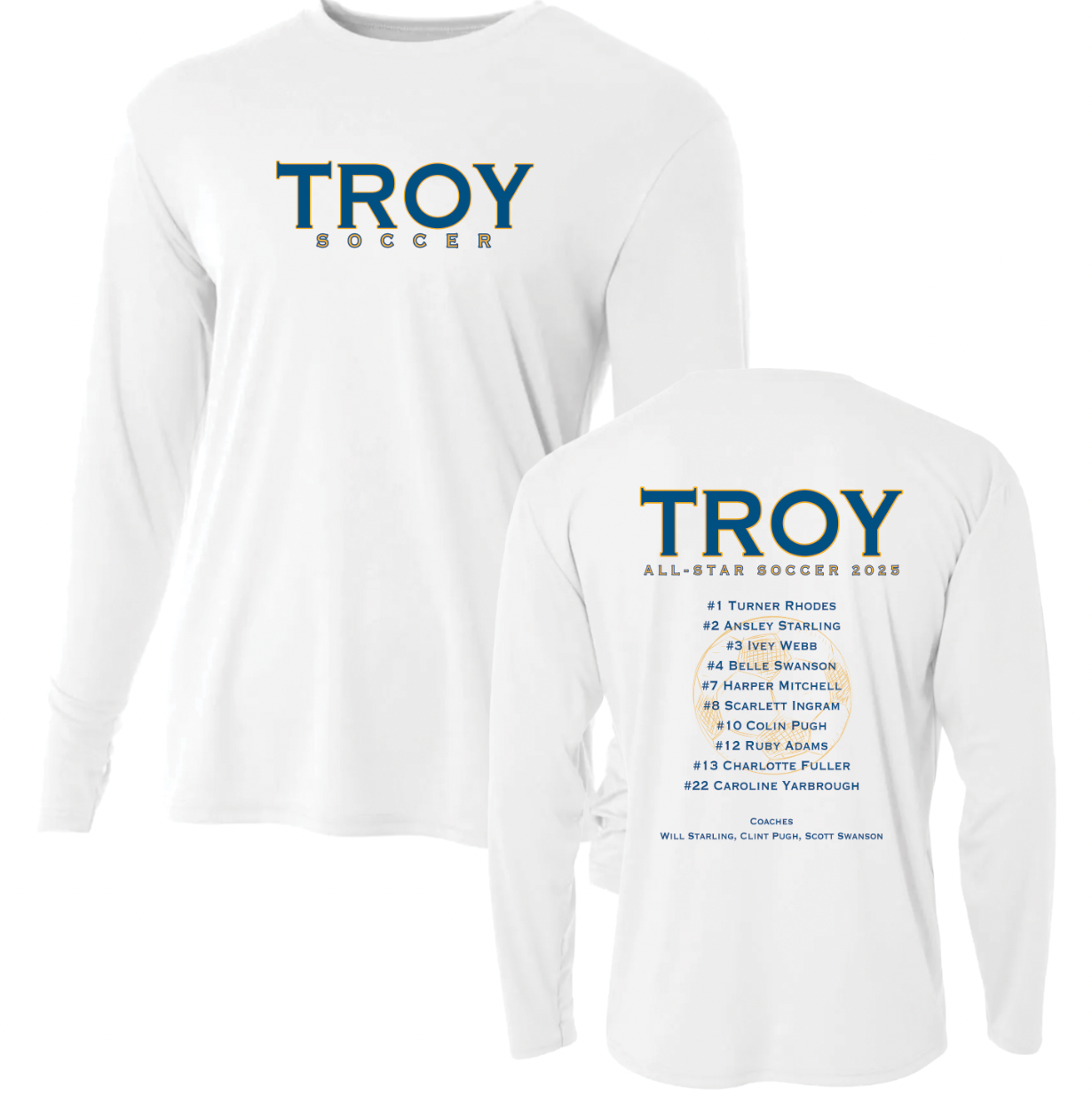 Troy 8U Girls Soccer All-Star Roster Shirt (youth & adult)